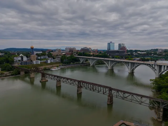 Knoxville skyline provides regional orientation.